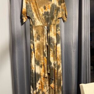 Simply Southern Tie-Dye Tunic in Orange and Gray
